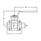 Ball valve Type: 7542FS Stainless steel Fire safe Internal thread (NPT) Class 600